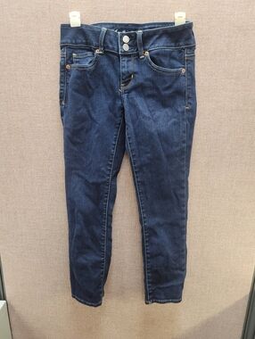American Eagle Outfitters Dark Blue Jeggings - Slim Stretch